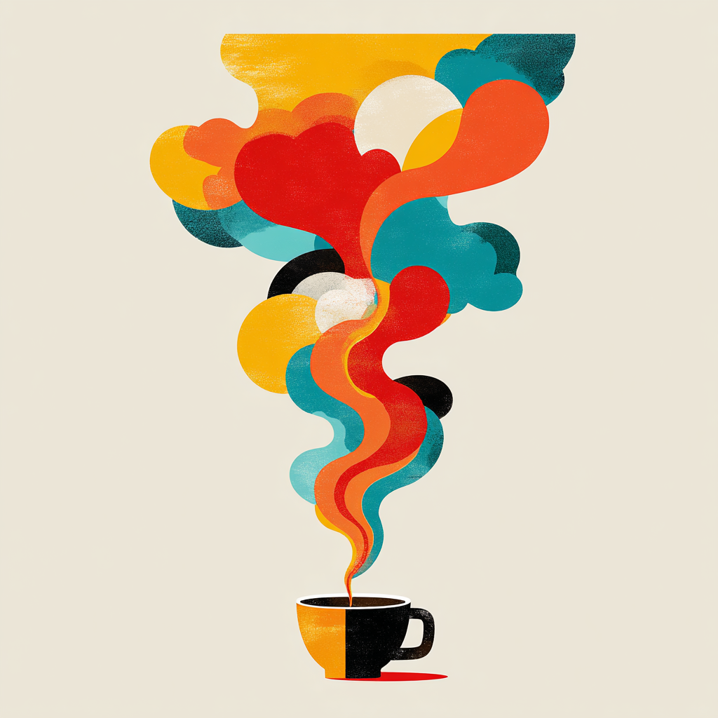 A World Reimagined in Warm Color Blocks