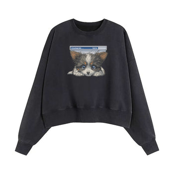 Crop Sweatshirt | Charming Guardian: The Courage of Tiny Paws