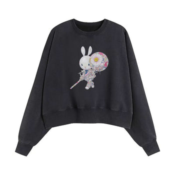 Crop Sweatshirt | Blooming Warrior: The Gentle Shield