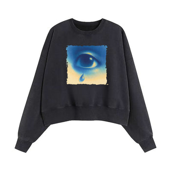 Crop Sweatshirt | Tear of the Infinite: A Meditation on Melancholy