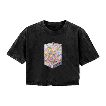 Boxy Tee | Blooming Smiles in a Digital Dawn