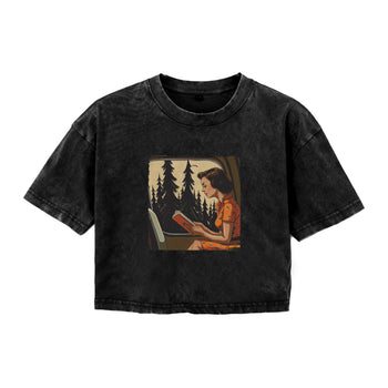 Boxy Tee | Whispered Pines and Orange Glow