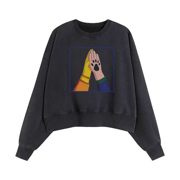 Crop Sweatshirt | A High Five Across Species