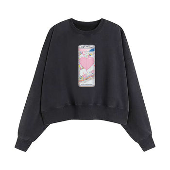 Crop Sweatshirt | Battery of the Heart: A Beacon of Warmth in Cold Futures