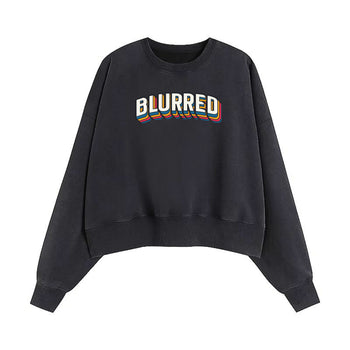 Crop Sweatshirt | Blurred Horizons: A Dance Between Clarity and Chaos