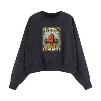 Crop Sweatshirt | The Crimson Solitude