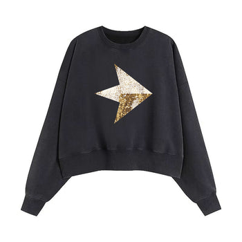 Crop Sweatshirt | Golden Constellation of Renewal