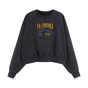 Crop Sweatshirt | Charging Connection: A Sanctuary in Circuits