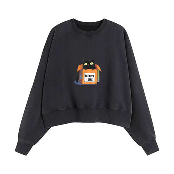 Crop Sweatshirt | Box of Whiskered Joy