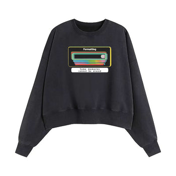 Crop Sweatshirt | Formatting Echoes: The Memory That Lingers