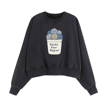 Crop Sweatshirt | Bucket of Shadows: Doubt's Gentle Rebellion