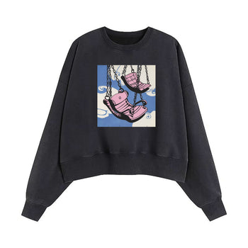 Crop Sweatshirt | Echoes of a Swing in a Summer Sky