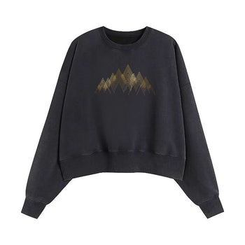Crop Sweatshirt | Golden Peaks of Renewal