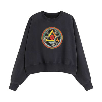 Crop Sweatshirt | Eternal Ouroboros: The Triangle of Shadows