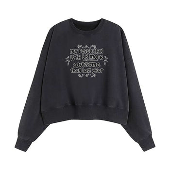 Crop Sweatshirt | Resolution Radiance: The Promise of Tomorrow