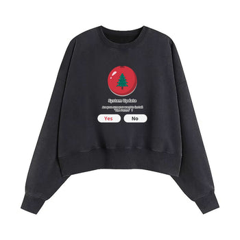 Crop Sweatshirt | System Update: A New Year's Ornament of Transformation