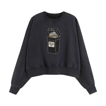 Crop Sweatshirt | Memory's Mosaic: The Rainbow of Forgotten Moments