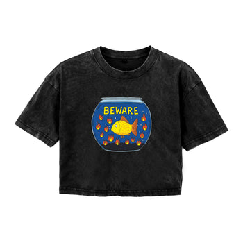 Boxy Tee | Beware the Bold: A Fish Among Flames