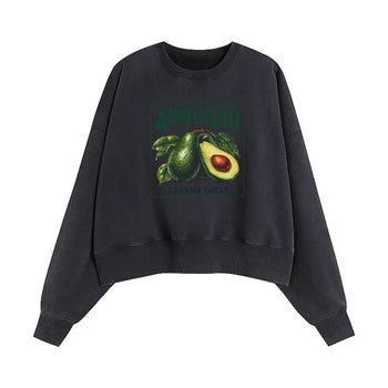 Crop Sweatshirt | Avocado Reverie: A Creamy Symphony of Secrets