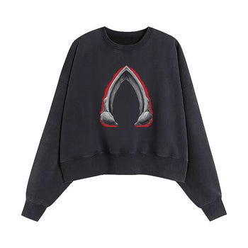 Crop Sweatshirt | Bone Cathedral: A Crimson Elegy