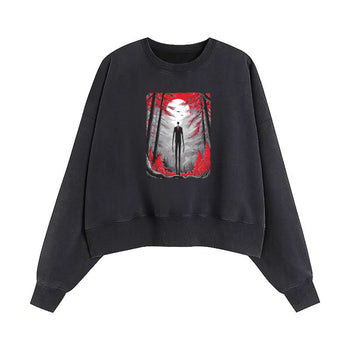 Crop Sweatshirt | The Eternal Watcher in the Scarlet Grove