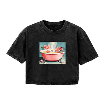 Boxy Tee | Blooming Warmth: A Tub of Timeworn Comfort