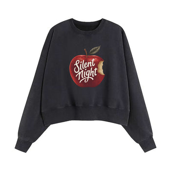 Crop Sweatshirt | Silent Night, Crimson Glow