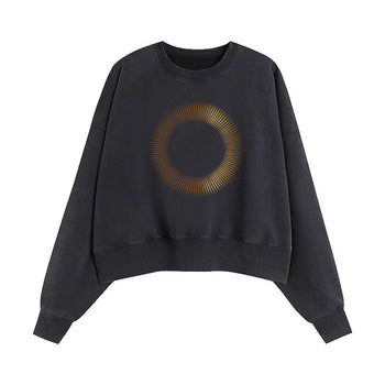 Crop Sweatshirt | Golden Radiance: A Celebration of Infinite Renewal