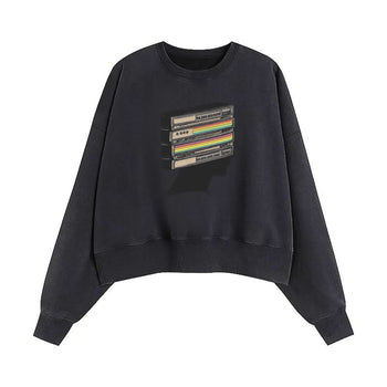 Crop Sweatshirt | Neon Reverie: The Mind as a Digital Archive